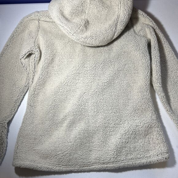 Kuhl Womens Small Sherpa Hoodie Jacket Full Zip Pockets Outdoor Fall Boho Beige - Picture 2 of 13